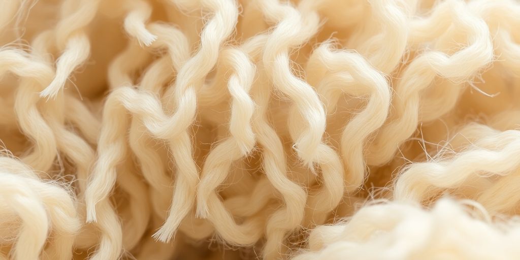 Close-up wool fibers