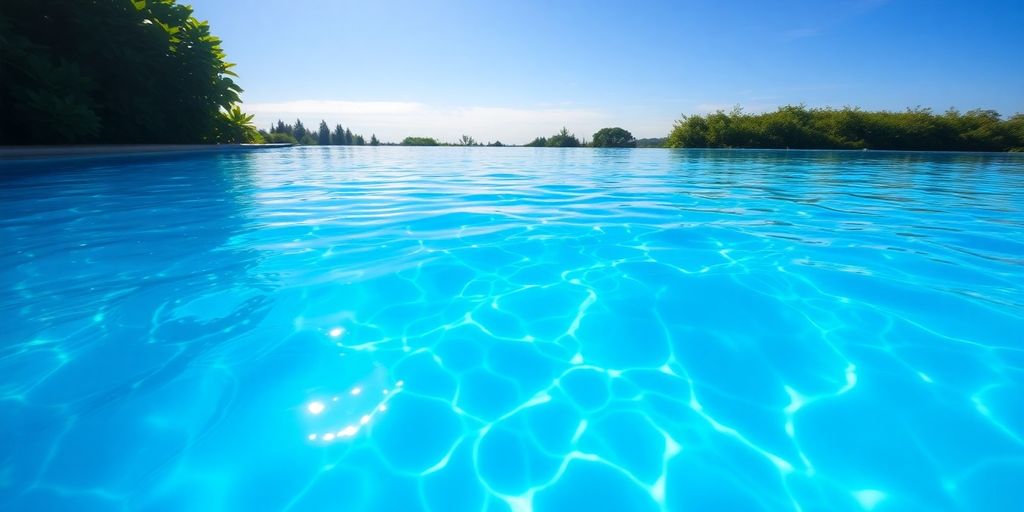 Sparkling Aussie pool, ready for a dip.