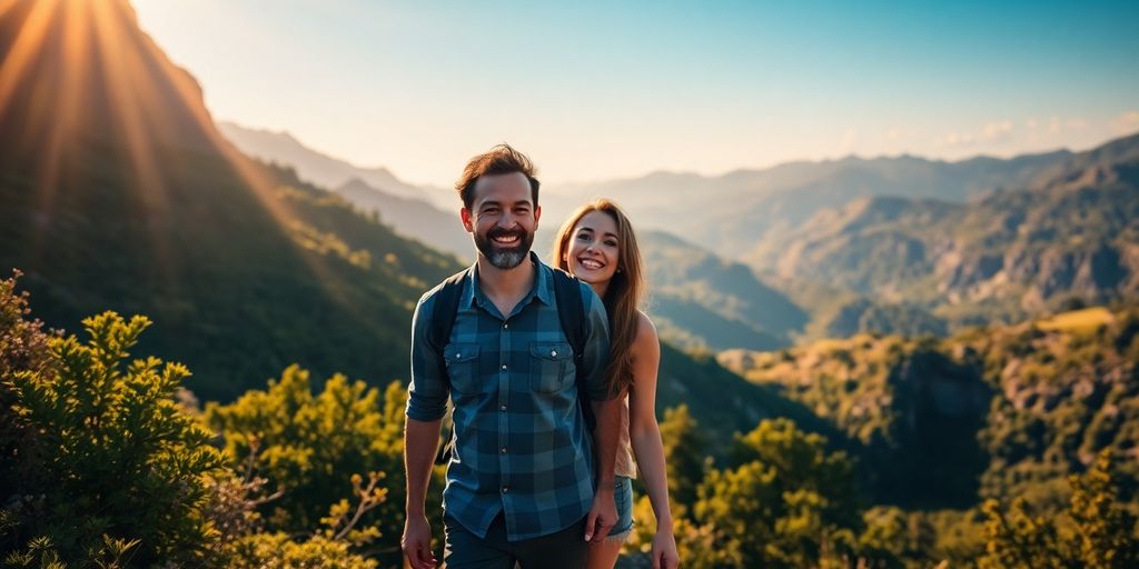 Couple enjoying scenic view with Discovery Pass.
