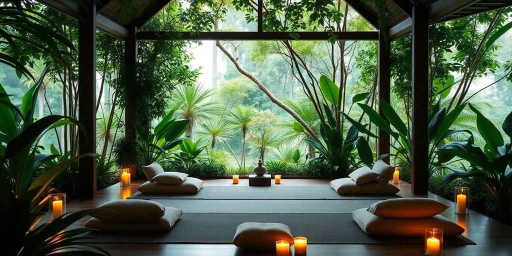 Meditation space in Thailand for PTSD healing and recovery.