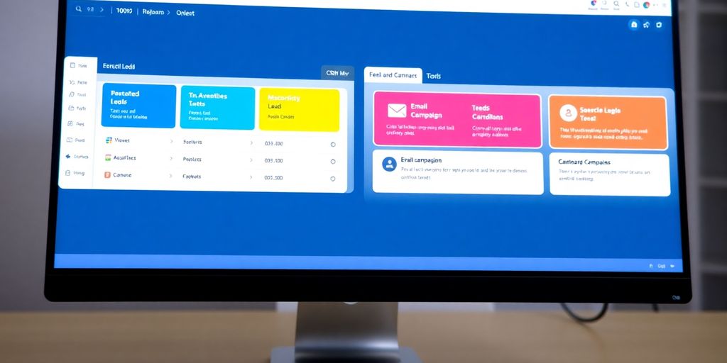 CRM software interface with email templates.