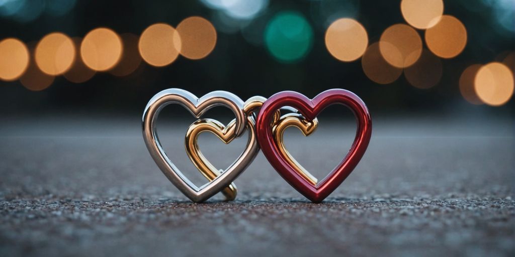 Three hearts interlocked representing polyfidelity and agreements