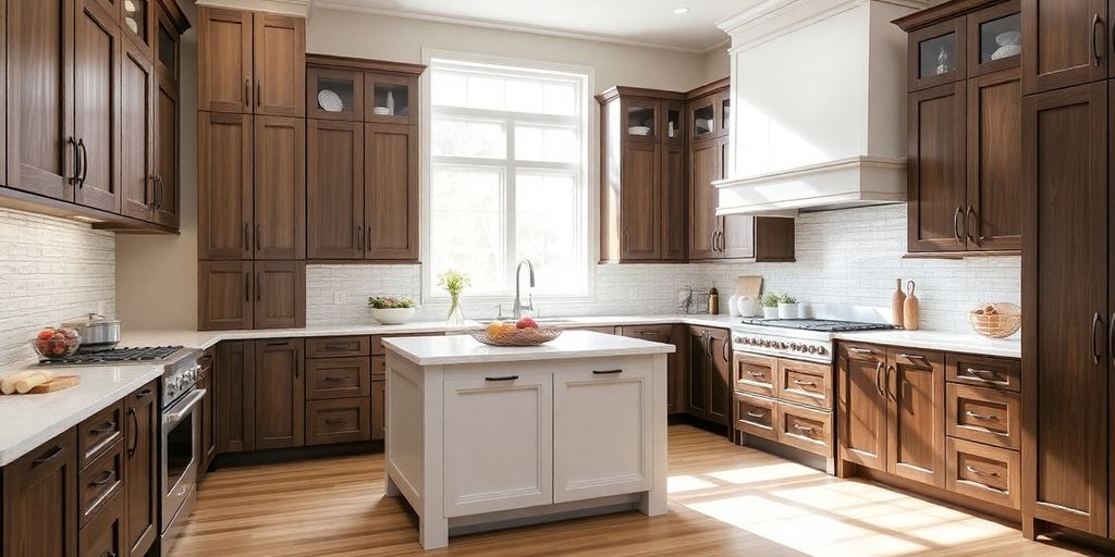 Stunning kitchen with elegant Brookhaven cabinets and natural light.