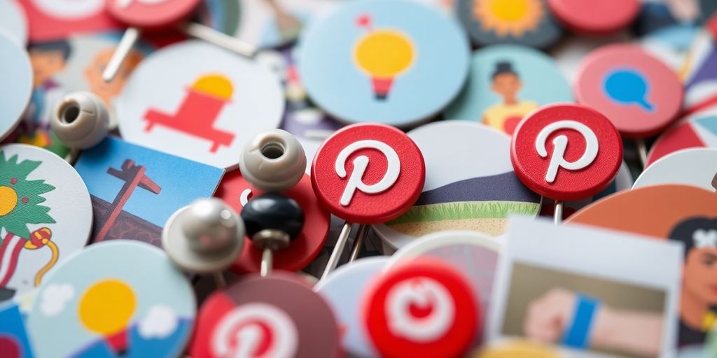 Vibrant pins on a Pinterest board.