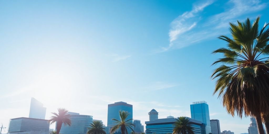 Sacramento skyline, vibrant, modern, and inviting.