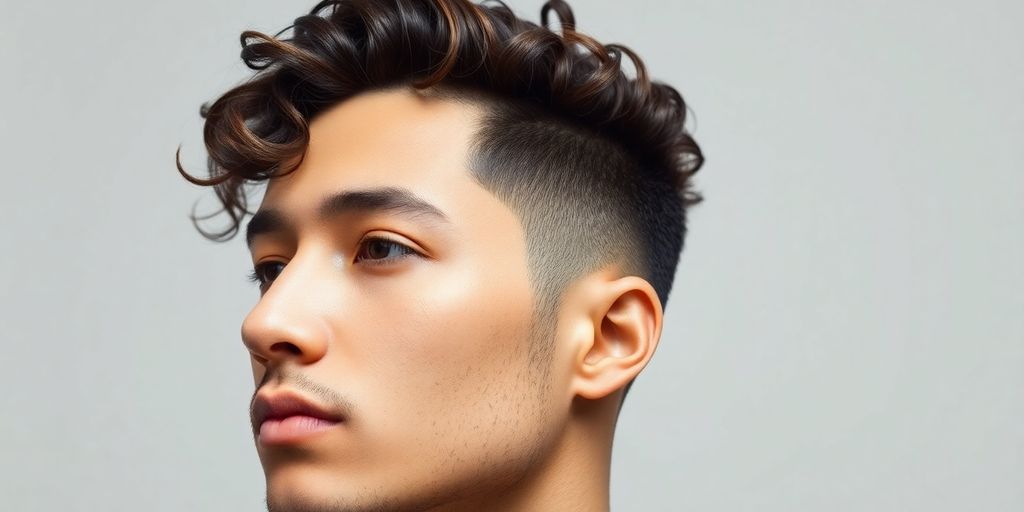 Man with a perfect, modern hair perm.