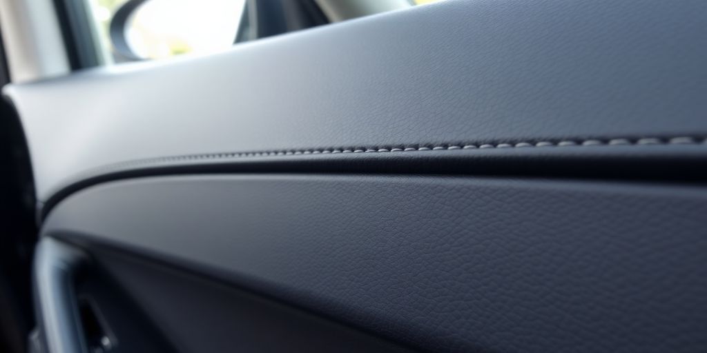 Automotive interior with door panel detail.