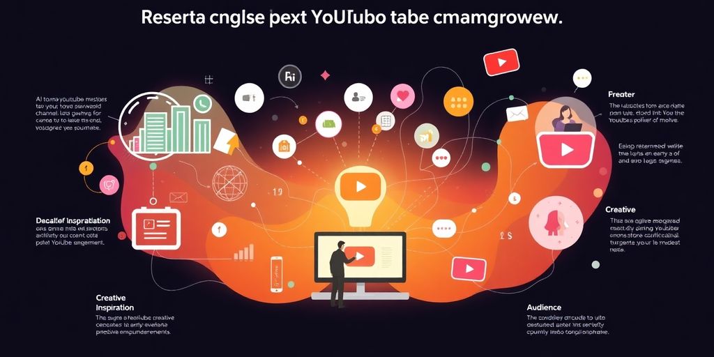 AI helping YouTube channel growth infographic.