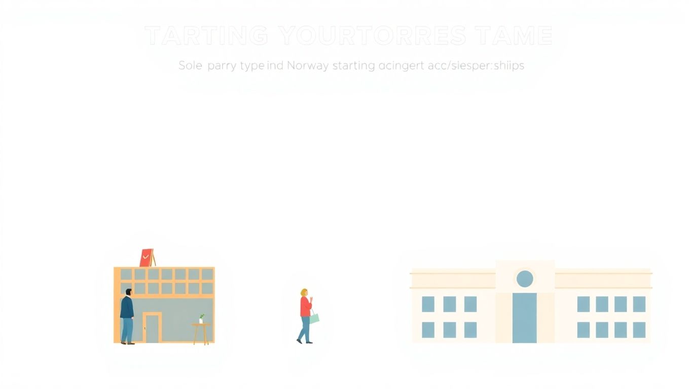 Illustrasjon av selskapsformer for nyoppstartede firmaer.