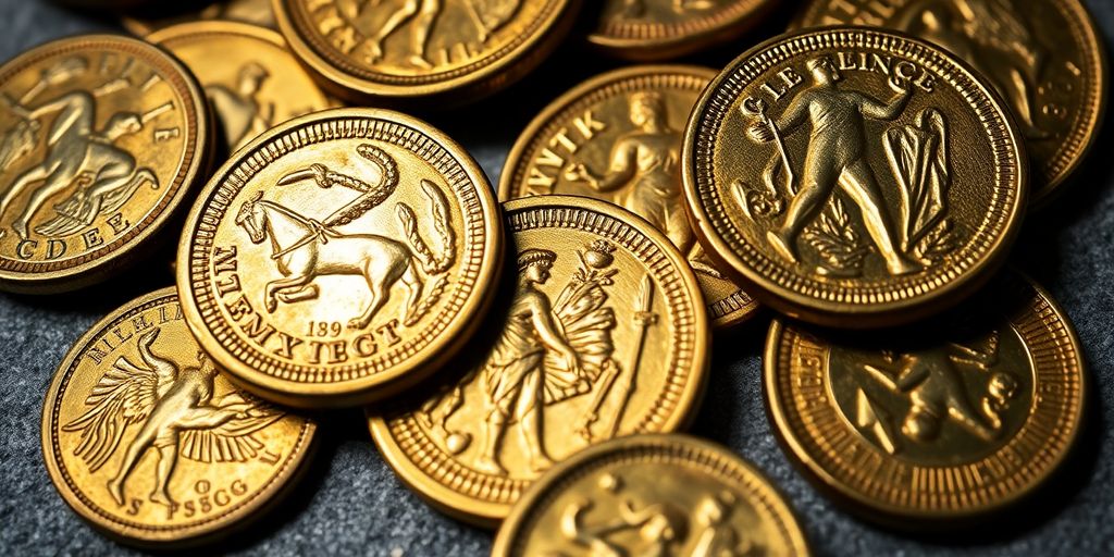 Premières pièces d'or de la Grèce antique.