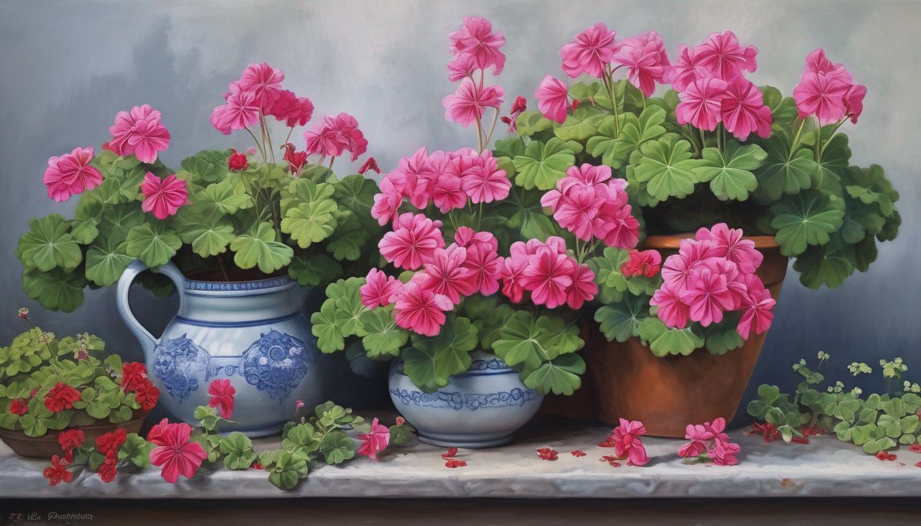 hardy geraniums in a UK garden