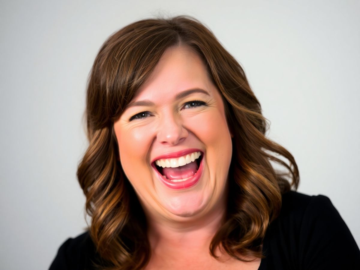 Melissa McCarthy zâmbind, actriță din comedia americană.