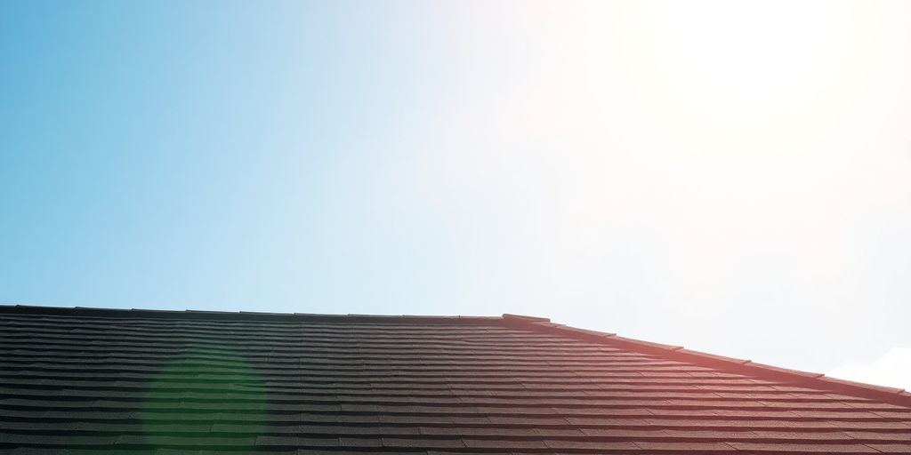 Sun beating down on a roof