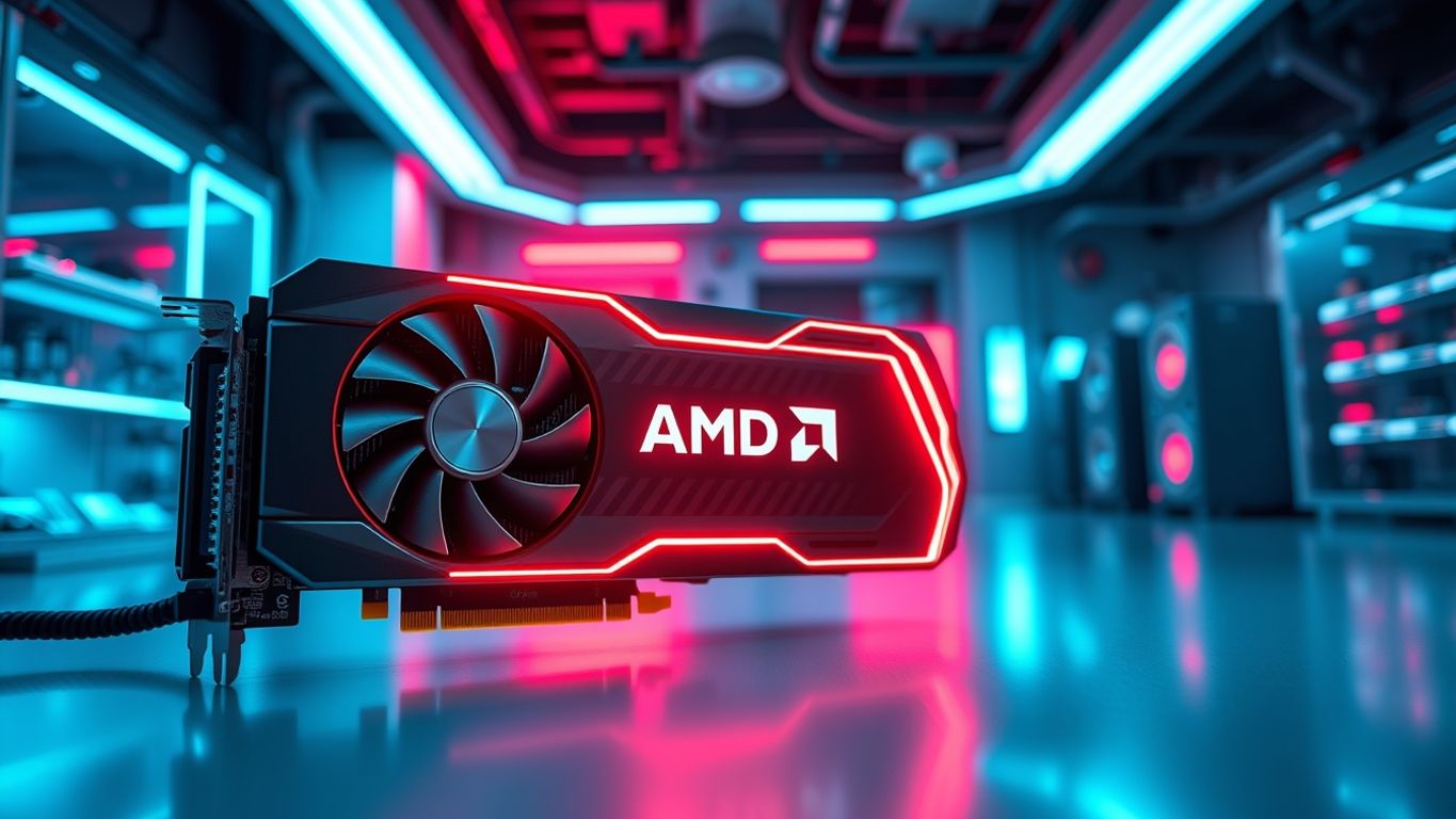 AMD GPU in futuristic lab