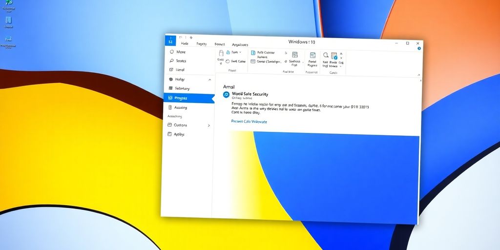 Microsoft Outlook icon on a Windows 10 screen.