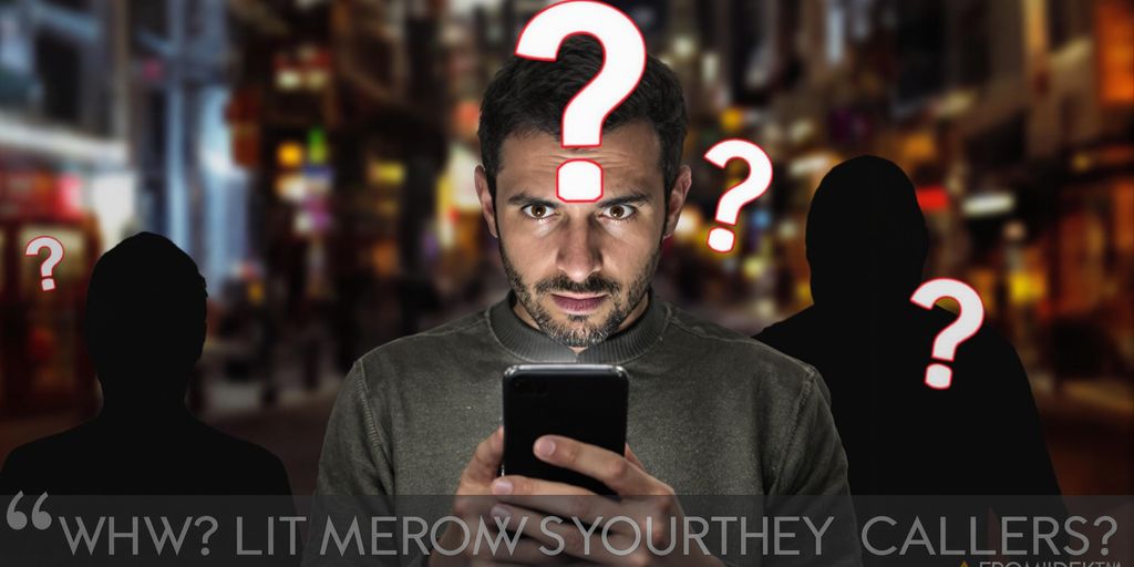 Person perplexe devant un smartphone avec des silhouettes.
