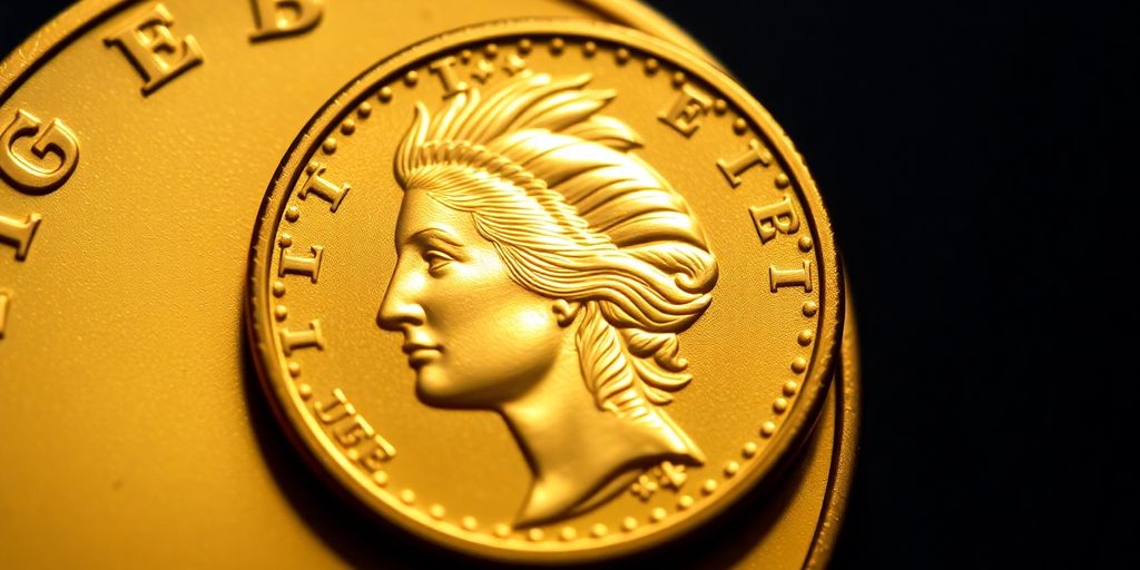 Pièce de 10 dollars US Eagle en or.