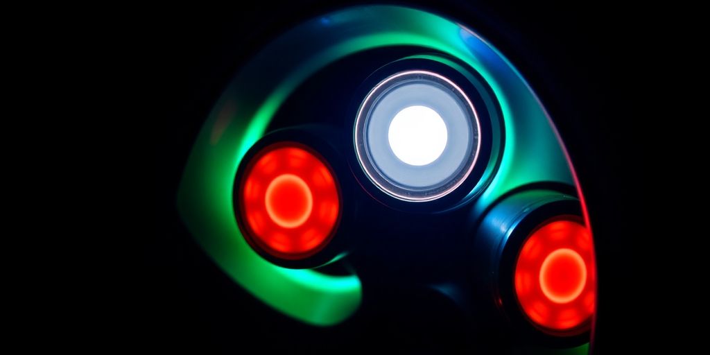 Glow-in-the-dark tire caps on a car tire.