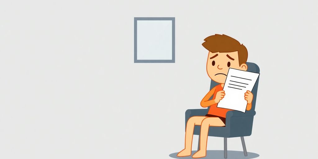 Cartoon person rejected for a loan.