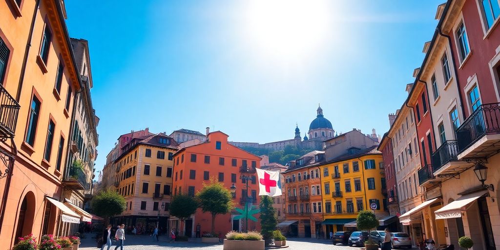 European cityscape with affordable travel destinations.