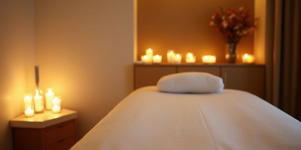 İstanbul'da masaj odası, rahatlatıcı atmosfer.