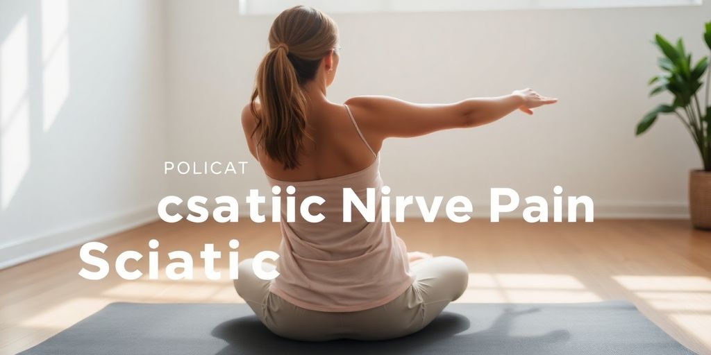 Person macht sanfte Dehnübungen auf einer Yogamatte.