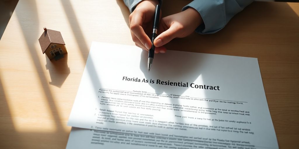 Florida house, contract, pen