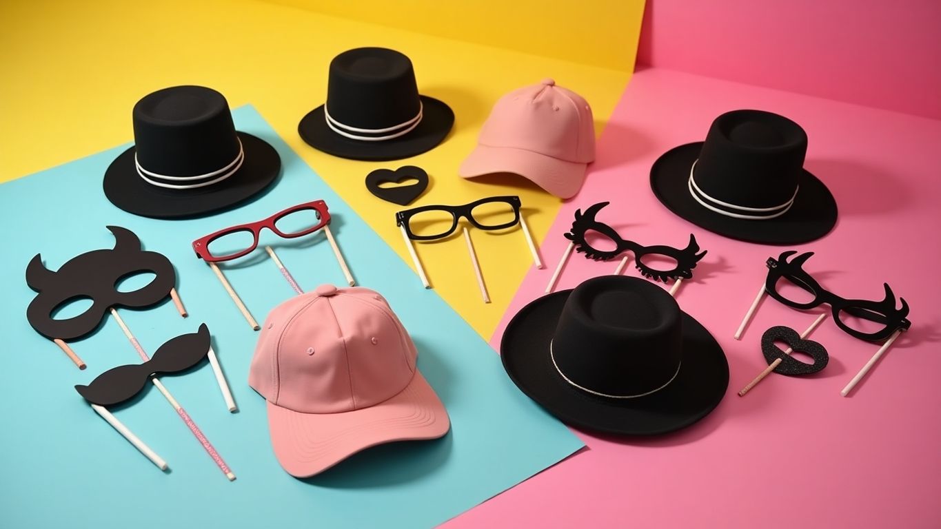 Colorful props for faceless TikTok video creation.