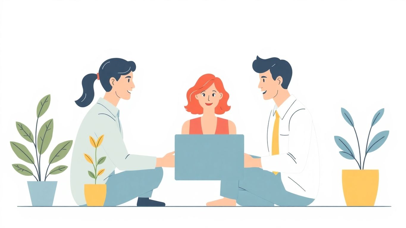 Illustrasjon av relasjoner og samarbeid i lead nurturing.