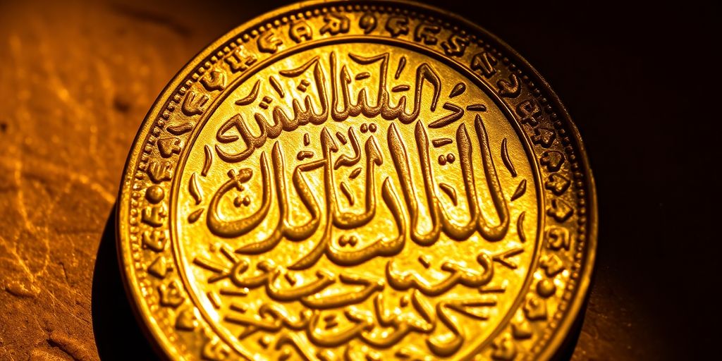 Dinar en or Umayyad de 723 après J.-C.
