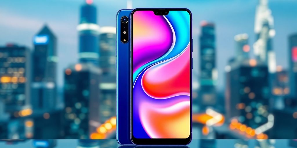 Futuristisches Smartphone mit modernem Design und Technologie.