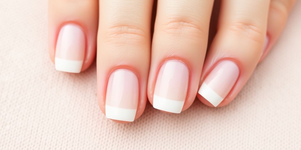 Unhas francesinhas clássicas com ponta branca.