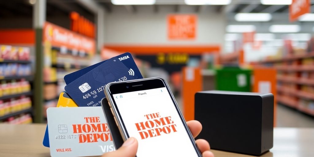 Home Depot card payment options visualized.