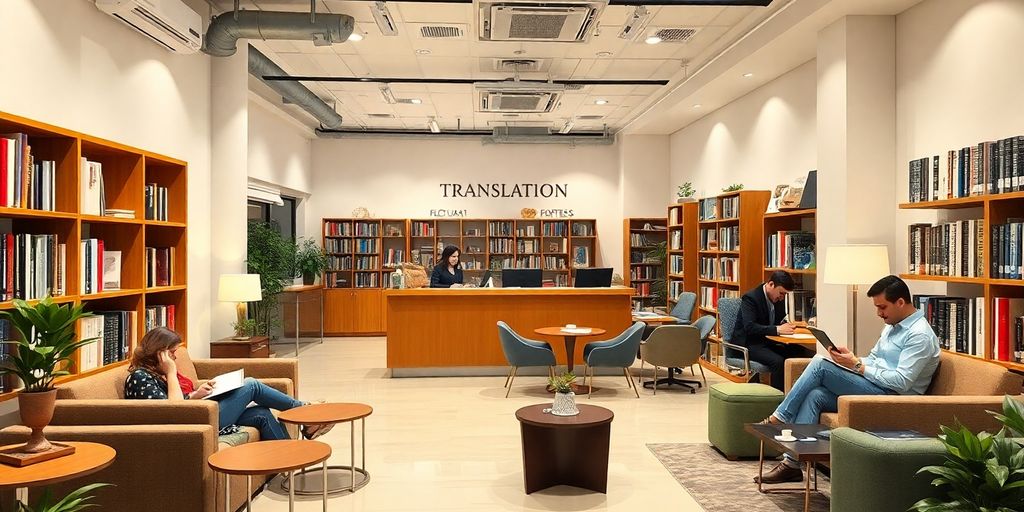 Cankaya translation office interior view.