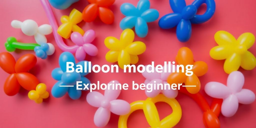 Colourful twisted balloons in various creative shapes.