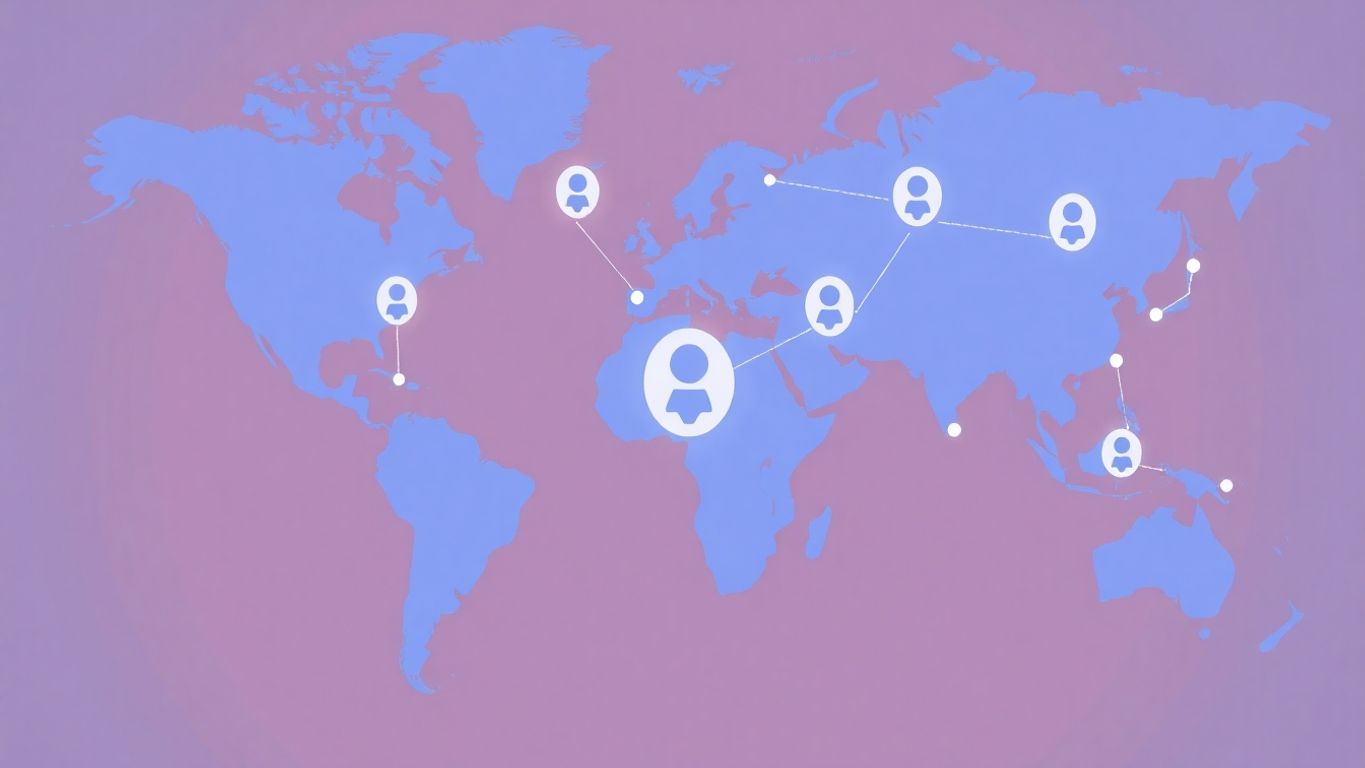 Digitalt kart med tilkoblede noder