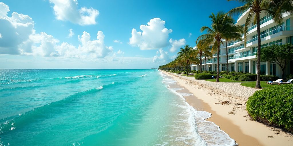Luxury waterfront properties in Bal Harbour, Florida.