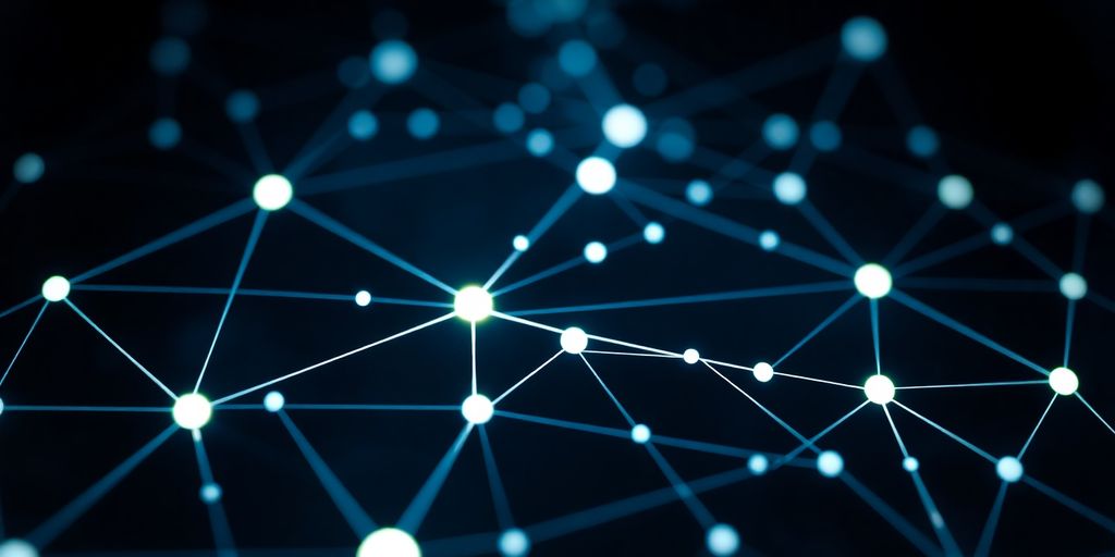 Global network with digital connections.