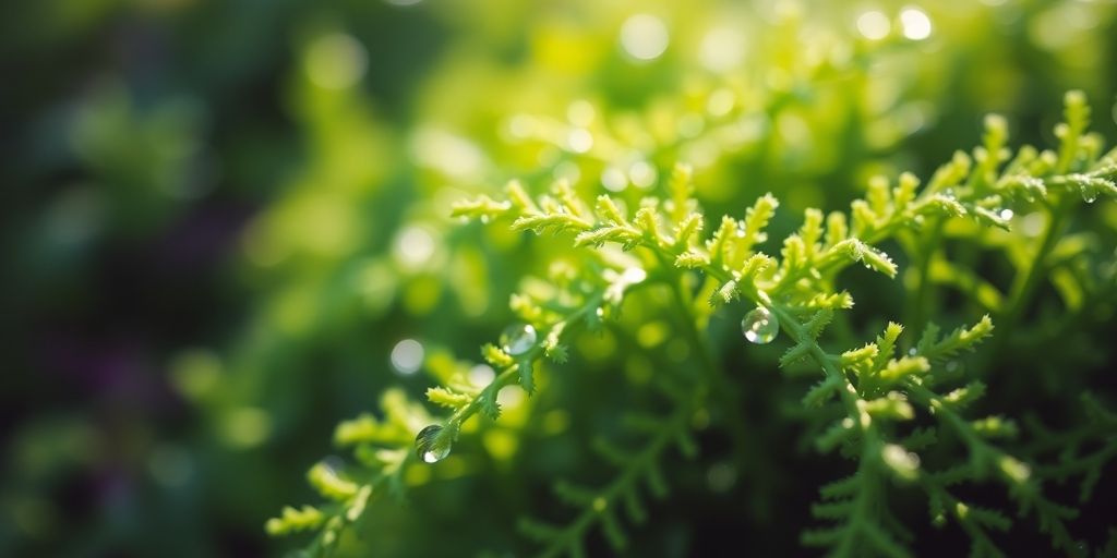 Green plant, sunlight, focus, well-being, natural dopamine.