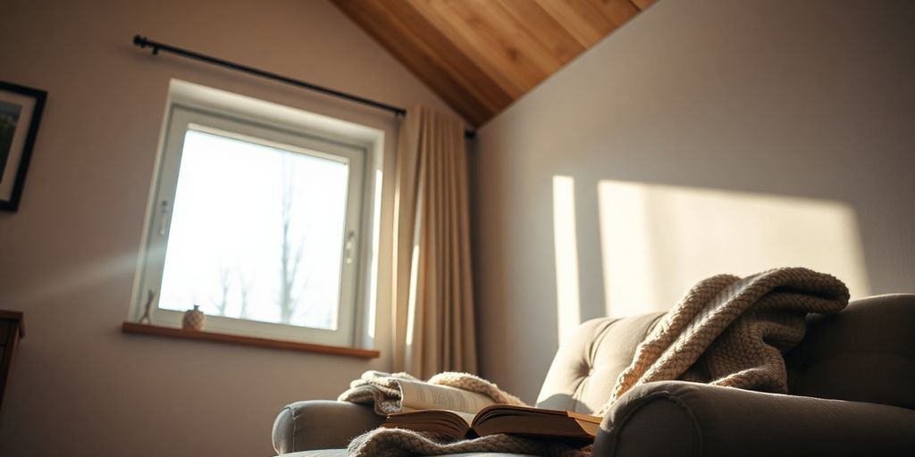 Gezellig huisinterieur met geïsoleerd dak