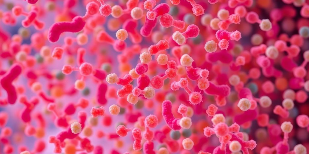 Bactéries saines du microbiote observées au microscope.