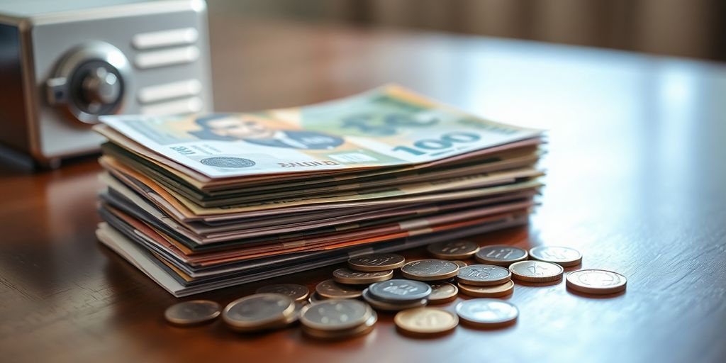 Billets, pièces, coffre-fort, évaluation, garantie prêteur, emprunteur.