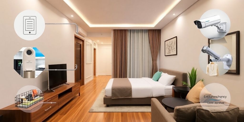 Interior of a secure serviced apartment in Ho Chi Minh City.