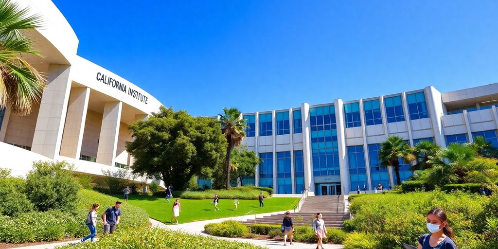California Institute of Technology campus with modern architecture.