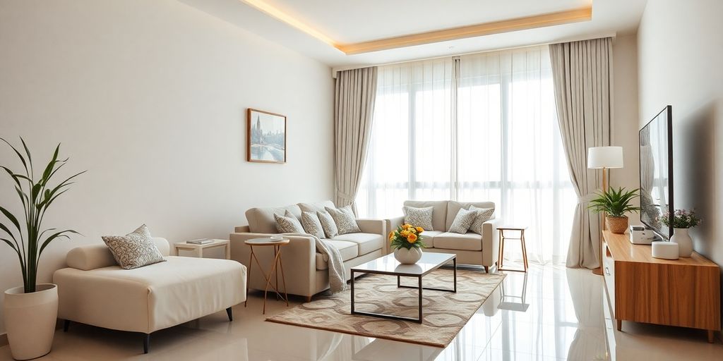 صورة لشقة نظيفة ومرتبة في الرياض