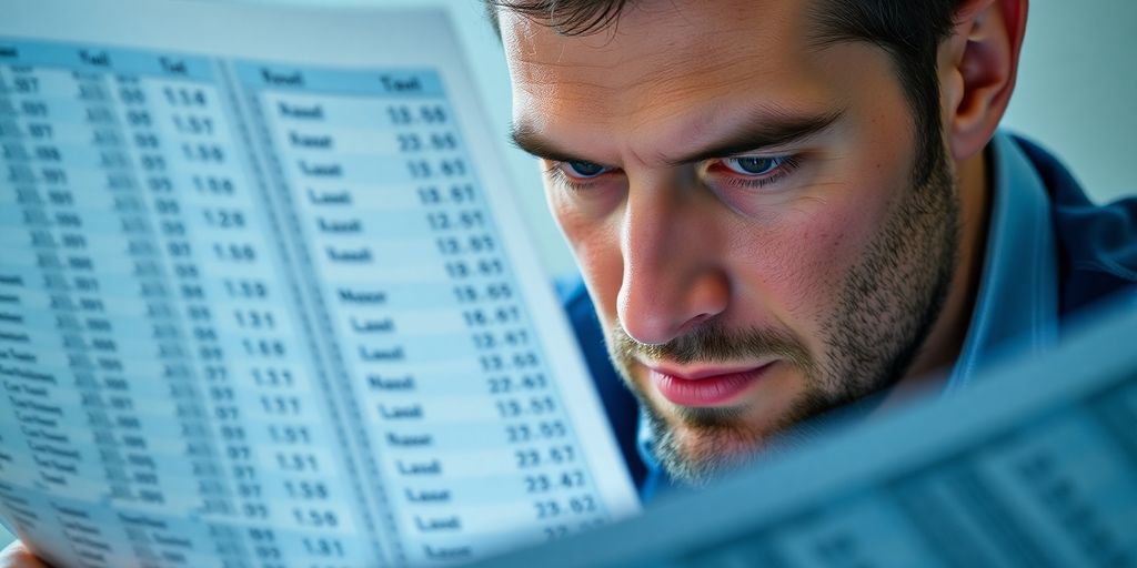 Sports bettor analyzing past outcomes with focus.