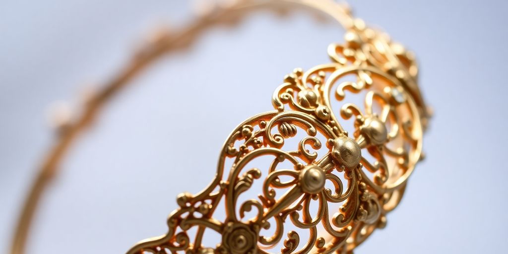 Magnifique bijou en or ancien, détails fins d'orfèvrerie.