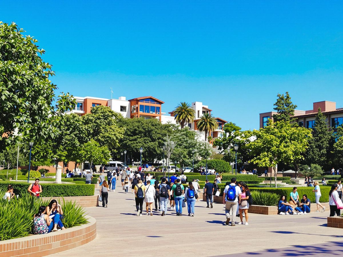 Diverse students studying at UC San Diego campus.