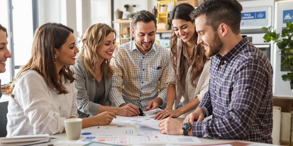 Vize belgeleri hakkında tartışan insanlar ve evraklar.