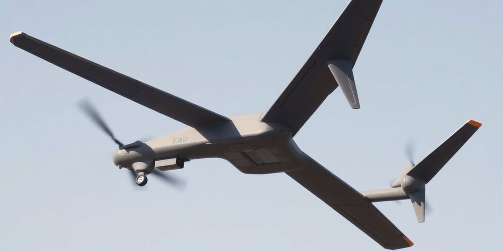 Drone cargo Skyways militaire américain en vol.